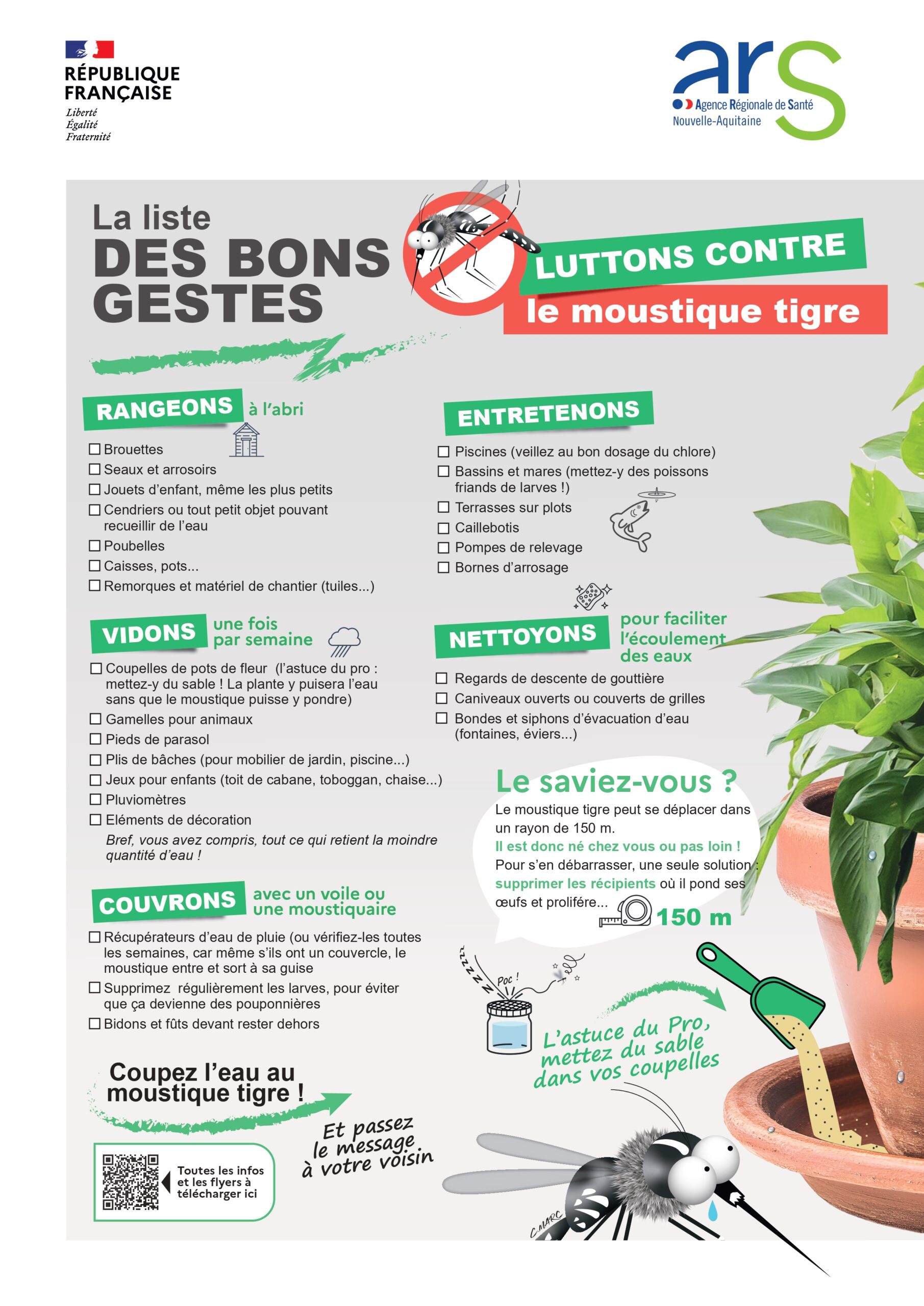 Liste des bons gestes contre les moustiques tigres