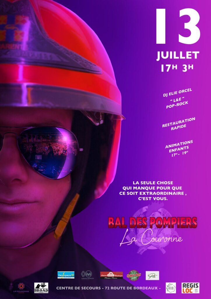 Affiche du Bal des pompiers de la Couronne