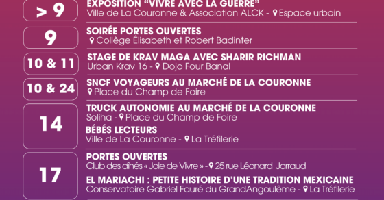Affiche Ce mois-ci à La Couronne - Mai 2025