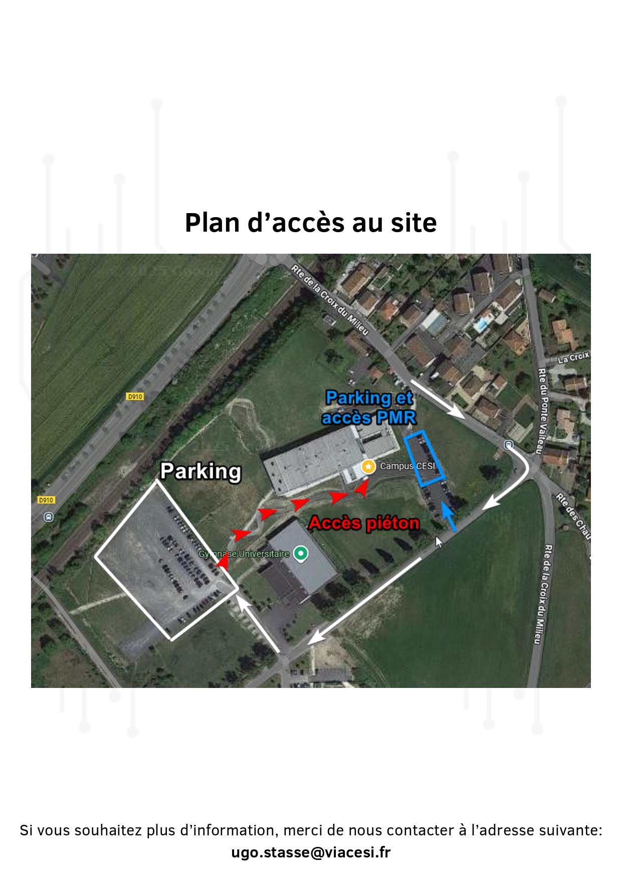 Plan d'accès au campus CESI Angoulême