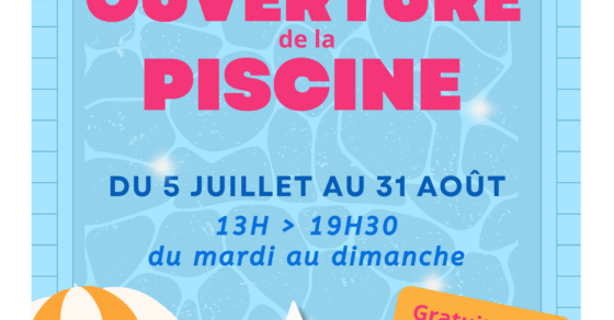 Affiche ouverture de la piscine municipale 2025