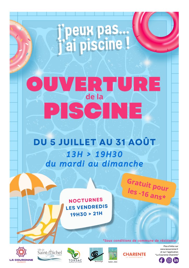Affiche ouverture de la piscine municipale 2025