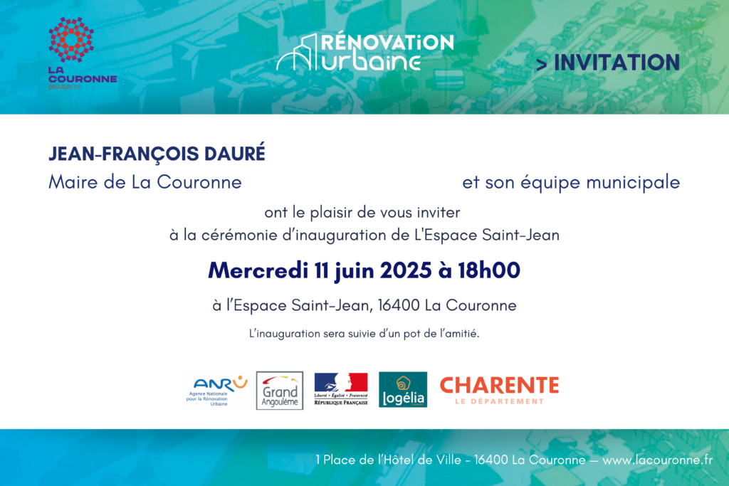 Invitation inauguration espace saint jean