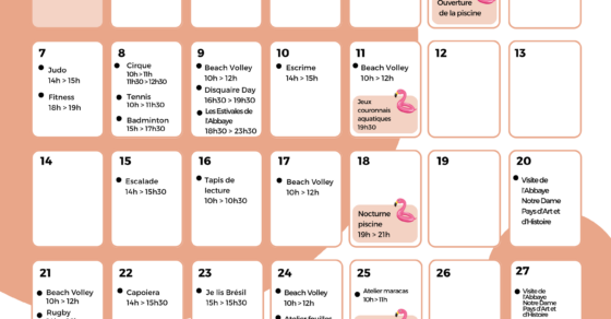 Programme Juillet 2025