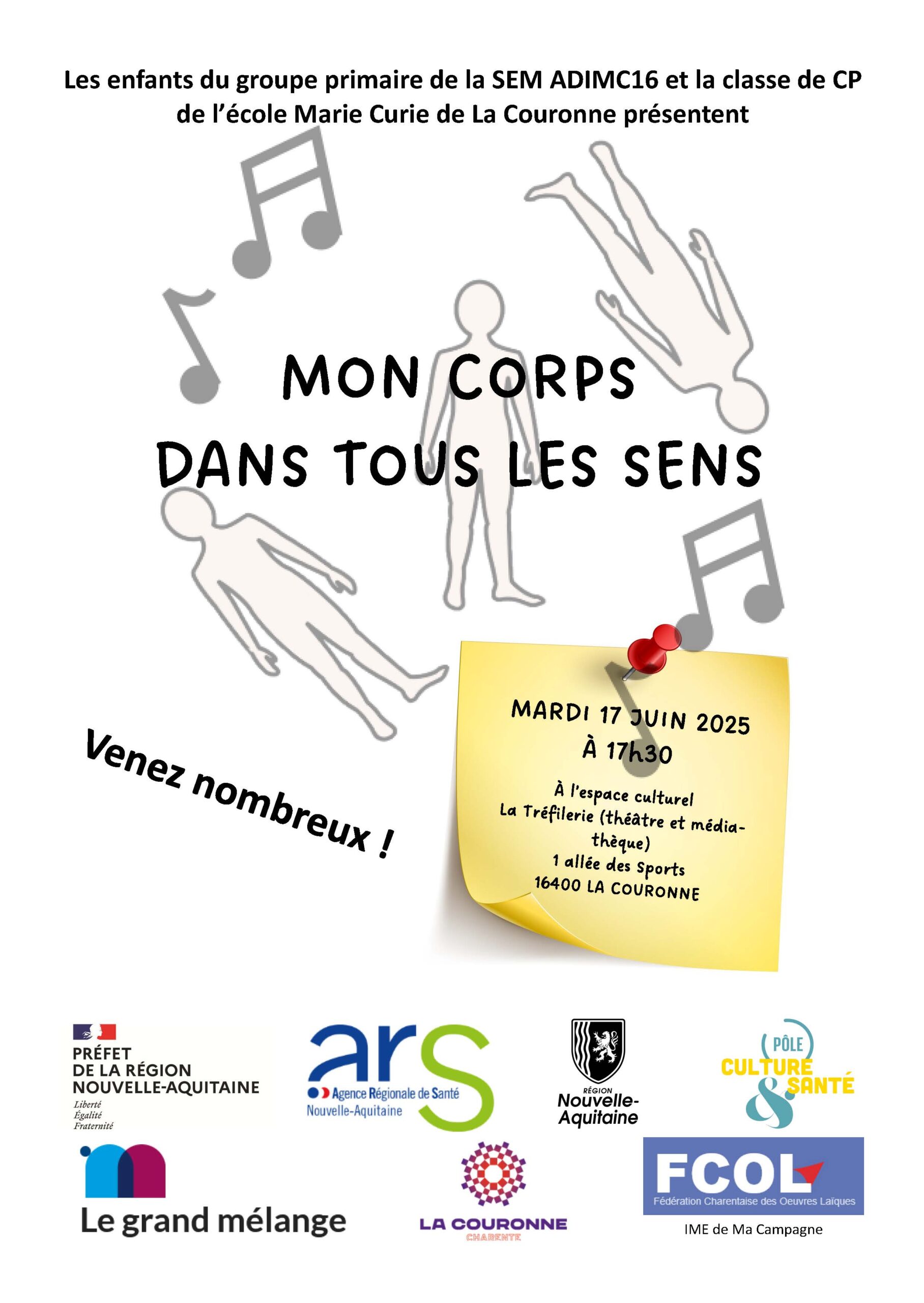 Affiche spectacle Mon corps dans tous les sens