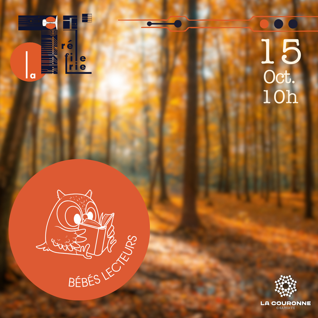 Affiche pour les Bébés lecteurs, sur le thème de l'automne le 15 octobre 2025