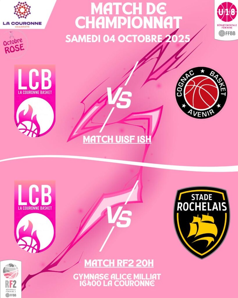 Match Championnat séniors - La Couronne Basket - Octobre 2025