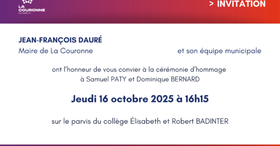 Invitation hommage à Samuel Paty et Dominique Bernard