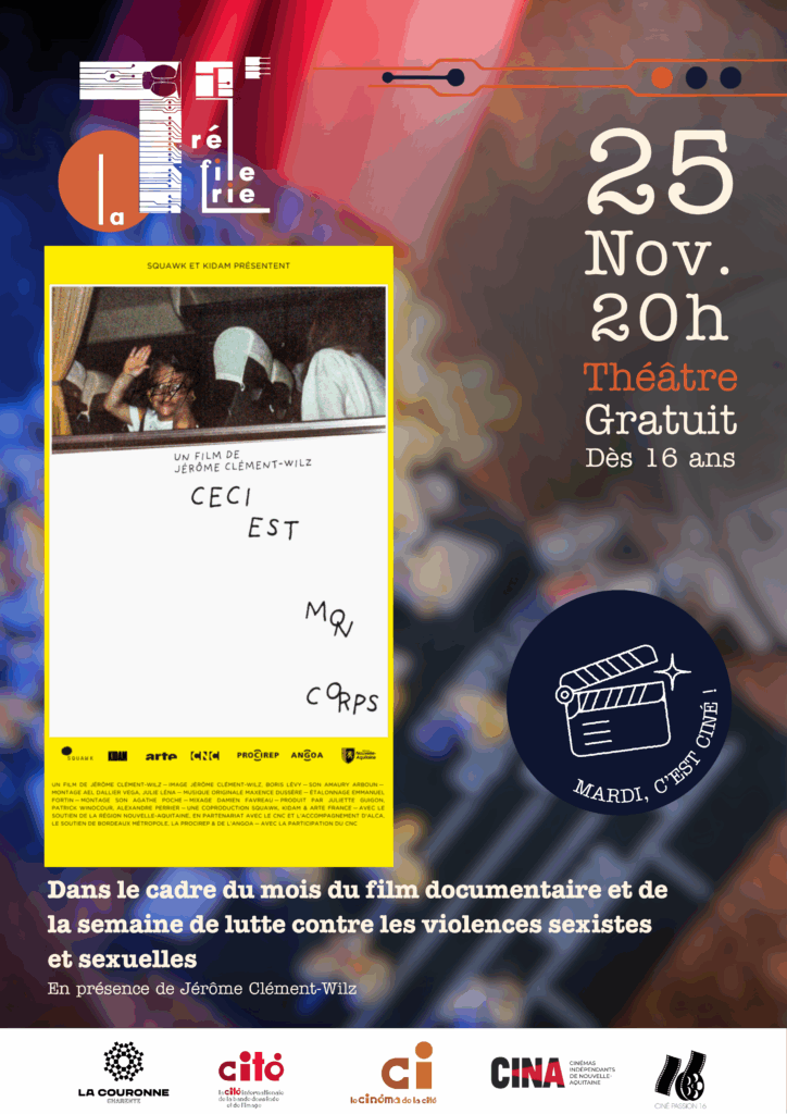 Affiche pour le "Mardi c'est ciné !" du 25 novembre 2025 avec comme projection : Ceci est mon corps