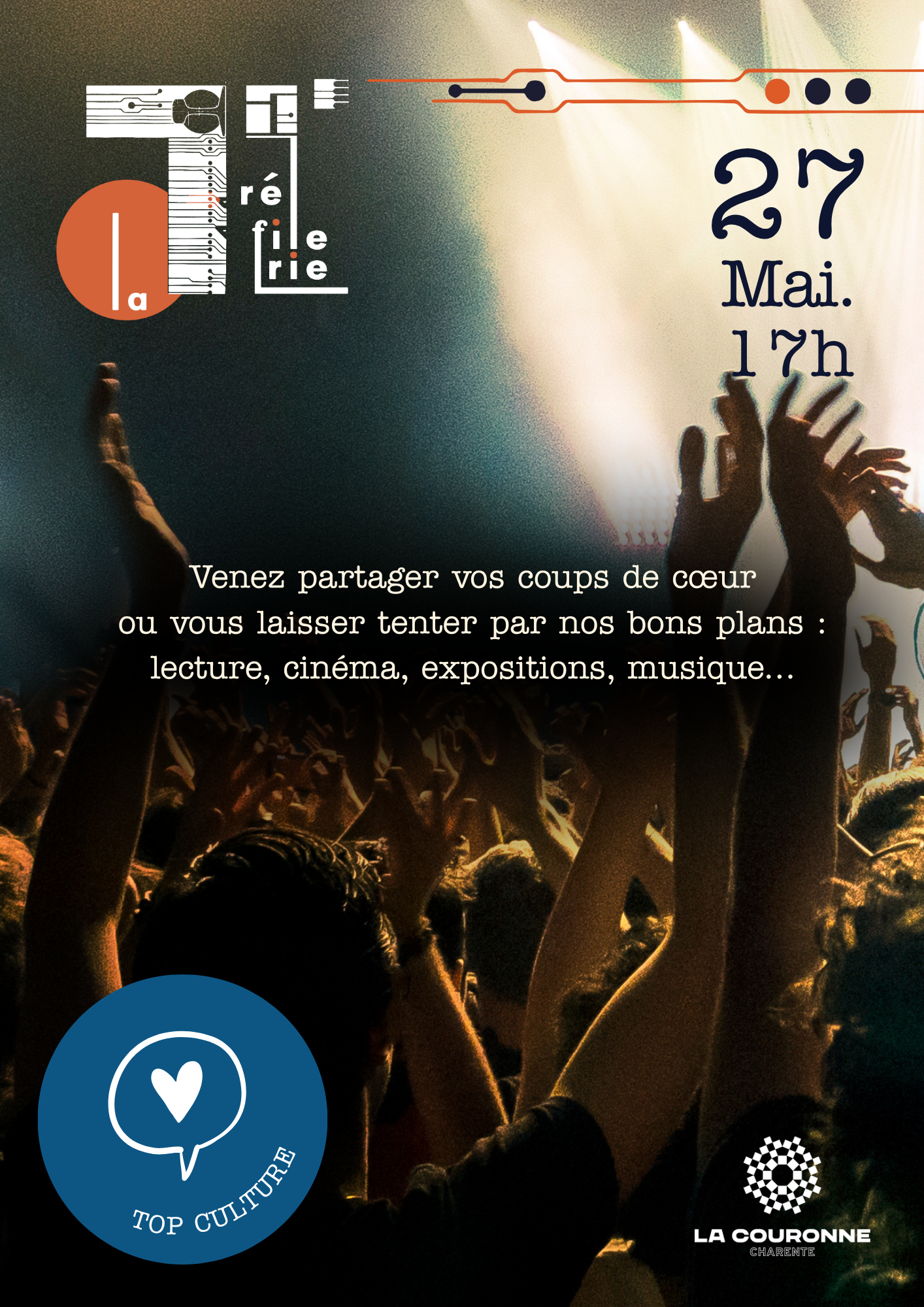 Affiche pour le Top culture du 27 mai 2025 à 17h