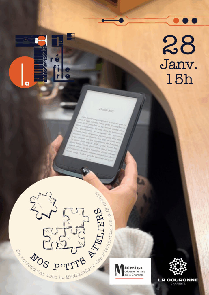 Affiche - Nos P'tits Ateliers - Liseuse