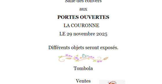 Affiche pour les portes ouvertes organisé par le Club Des Aînés "Joie De Vivre"