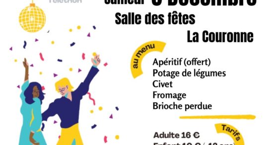 Affiche diner dansant Téléthon 2026