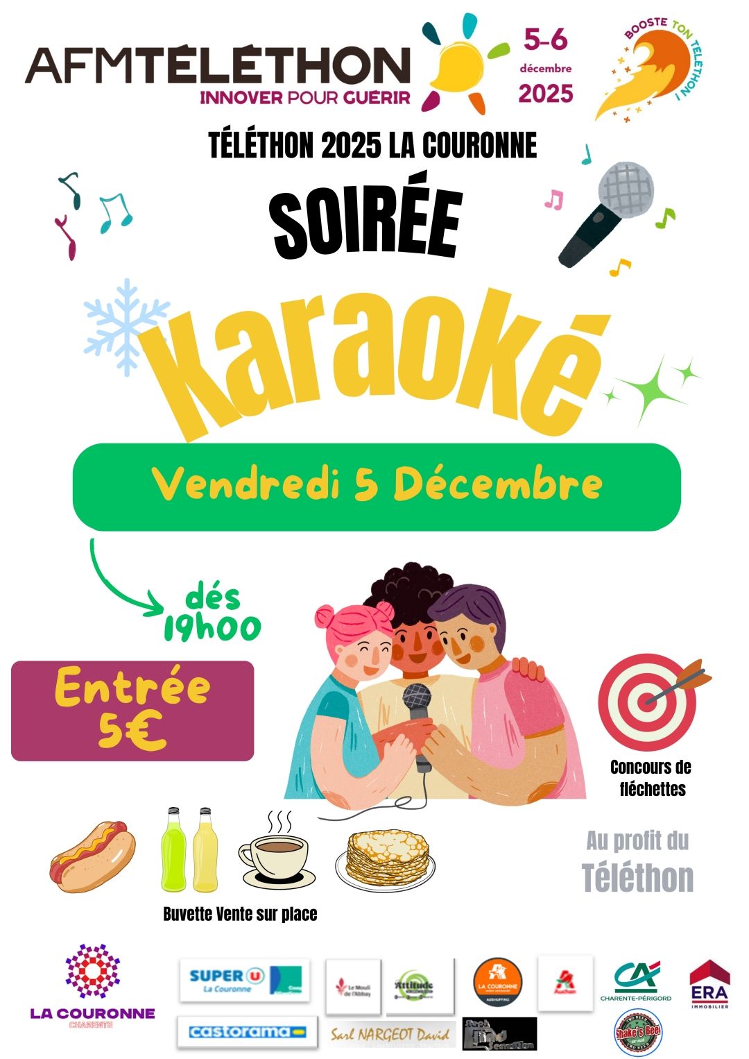 Affiche karaoké Téléthon 2025