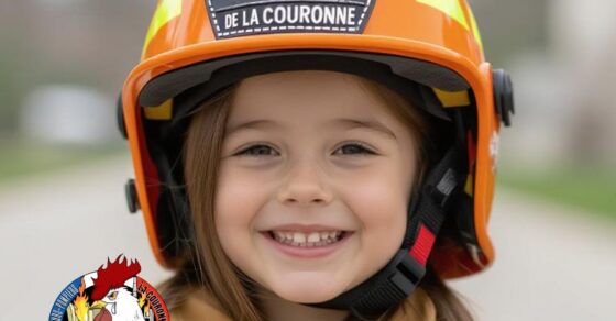 Affiche pour les portes ouvertes de l'Amicale des Sapeurs Pompiers pour le Téléthon