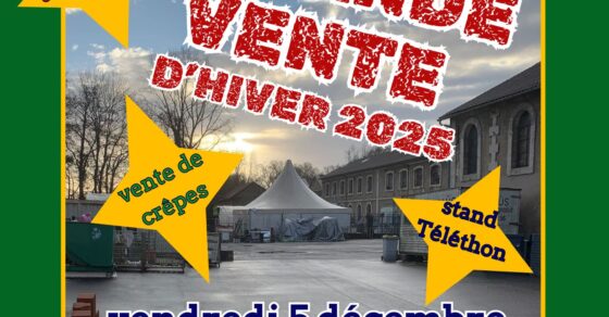 Affiche Grande vente d'hiver 2025 par Emmaüs