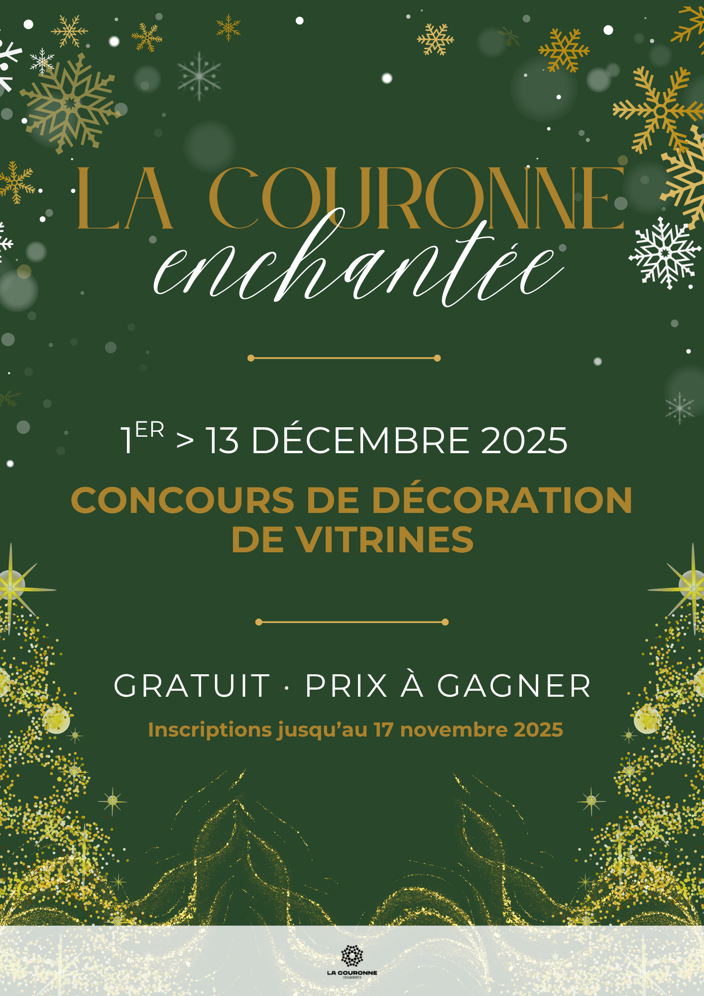 Affiche La Couronne enchantée 2025 – concours de vitrines Affiche La Couronne enchantée 2025 - concours de vitrines