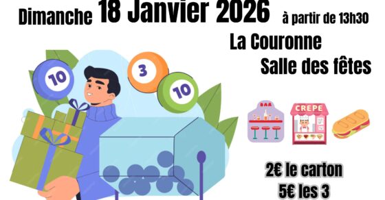 Affiche - Loto - La Couronne Actions Téléthon