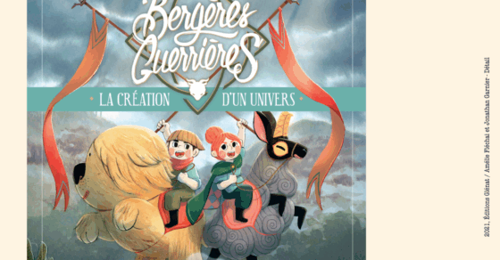 Affiche pour l'exposition : Bergères Guerrières, du 20 janvier au 11 février à la Médiathèque