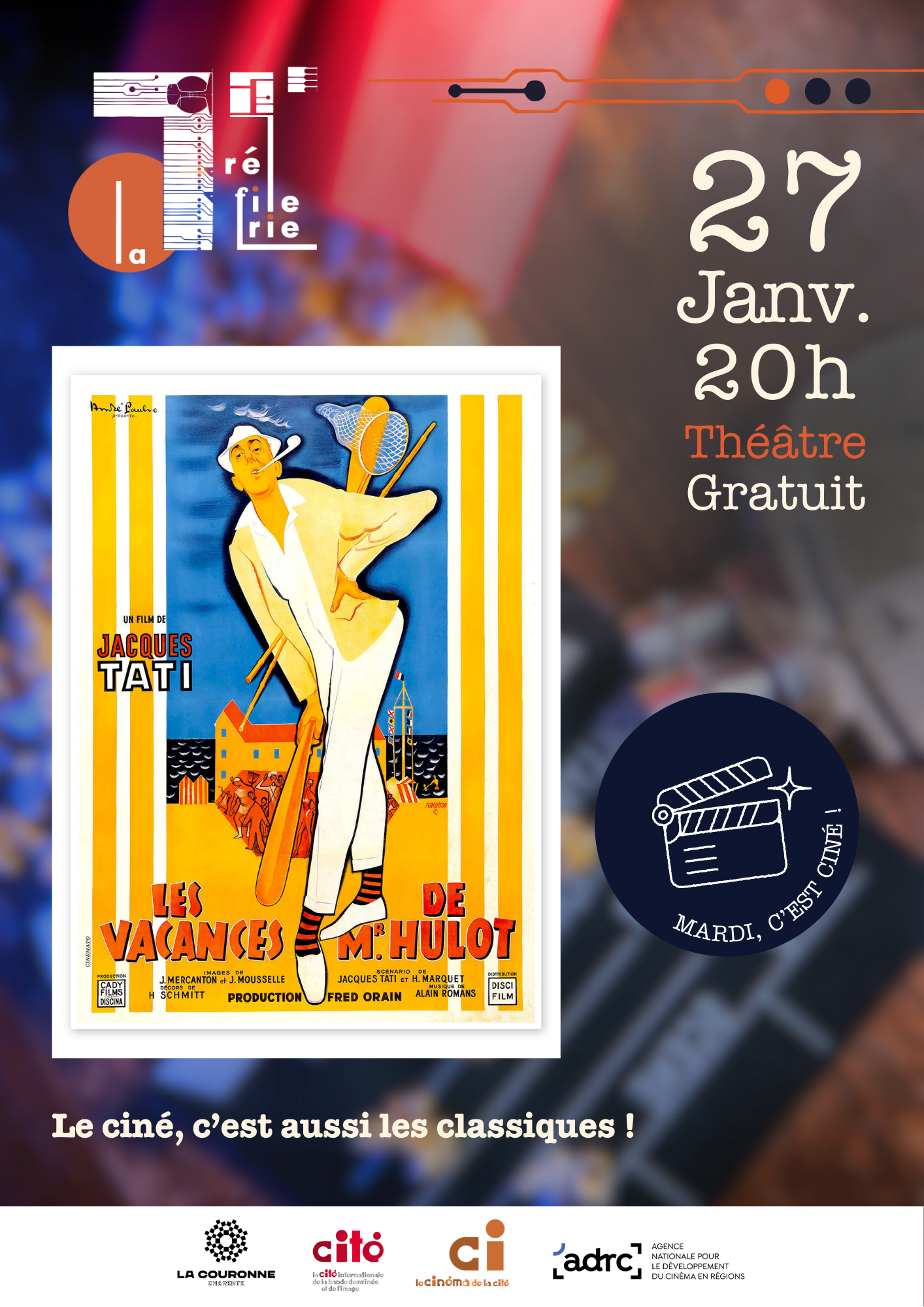 Mardi, c’est ciné – les vacances de Monsieur Hulot Mardi, c'est ciné - les vacances de Monsieur Hulot