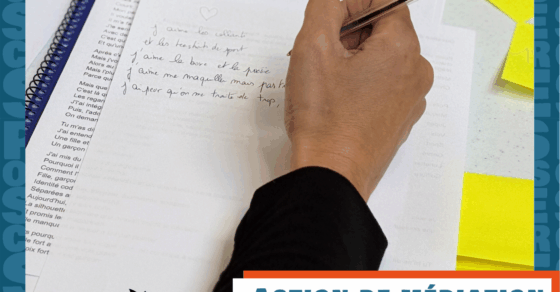 Affiche de l'atelier d'écriture