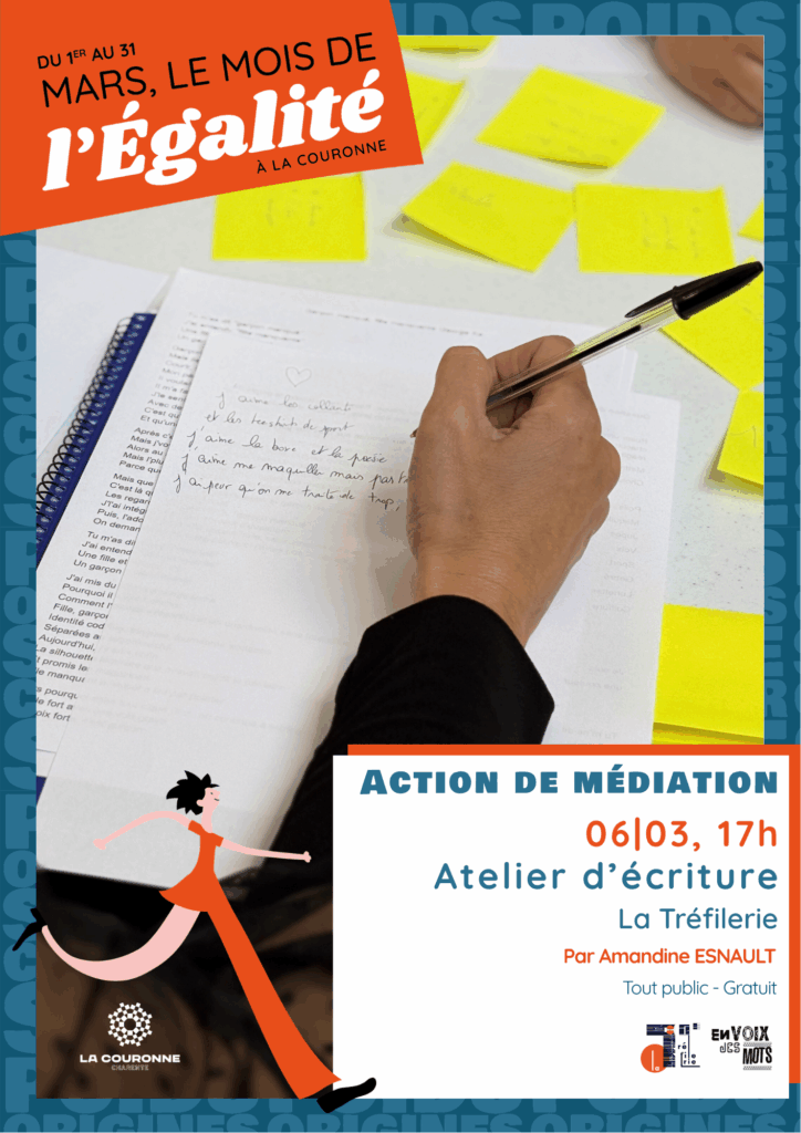 Affiche de l'atelier d'écriture