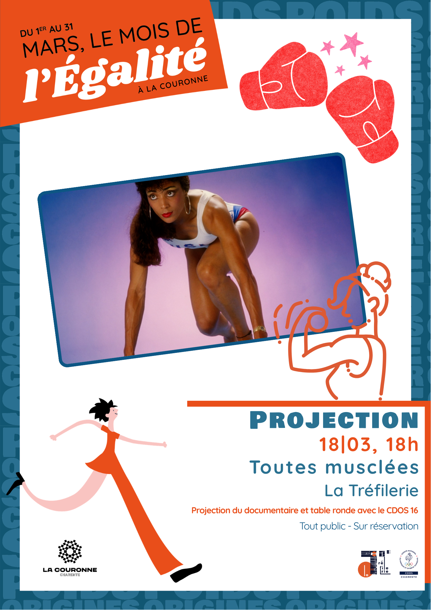 A4 – Toutes musclées Affiche de la projection : Toutes musclées
