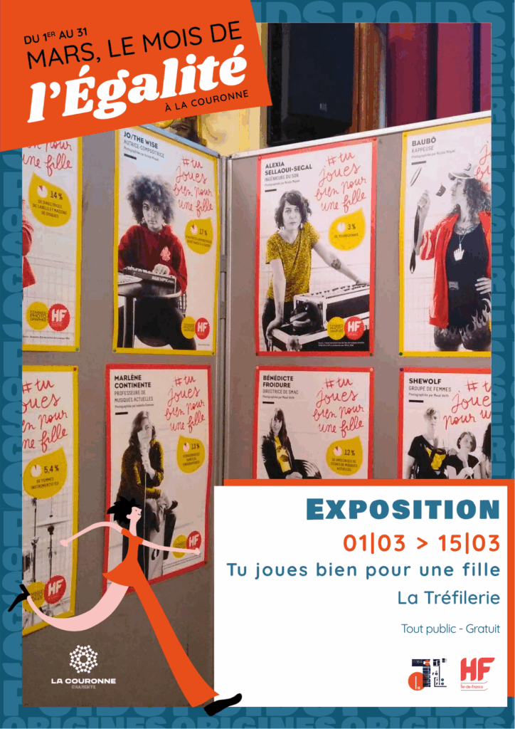 Affiche de l'exposition : Tu joues bien pour une fille