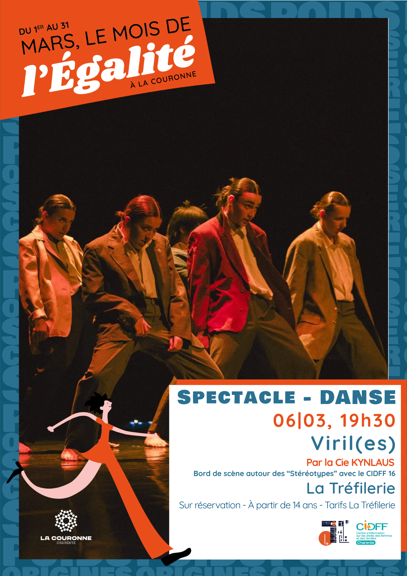A4 – Viril(es) Affiche du spectacle : Viril(es)
