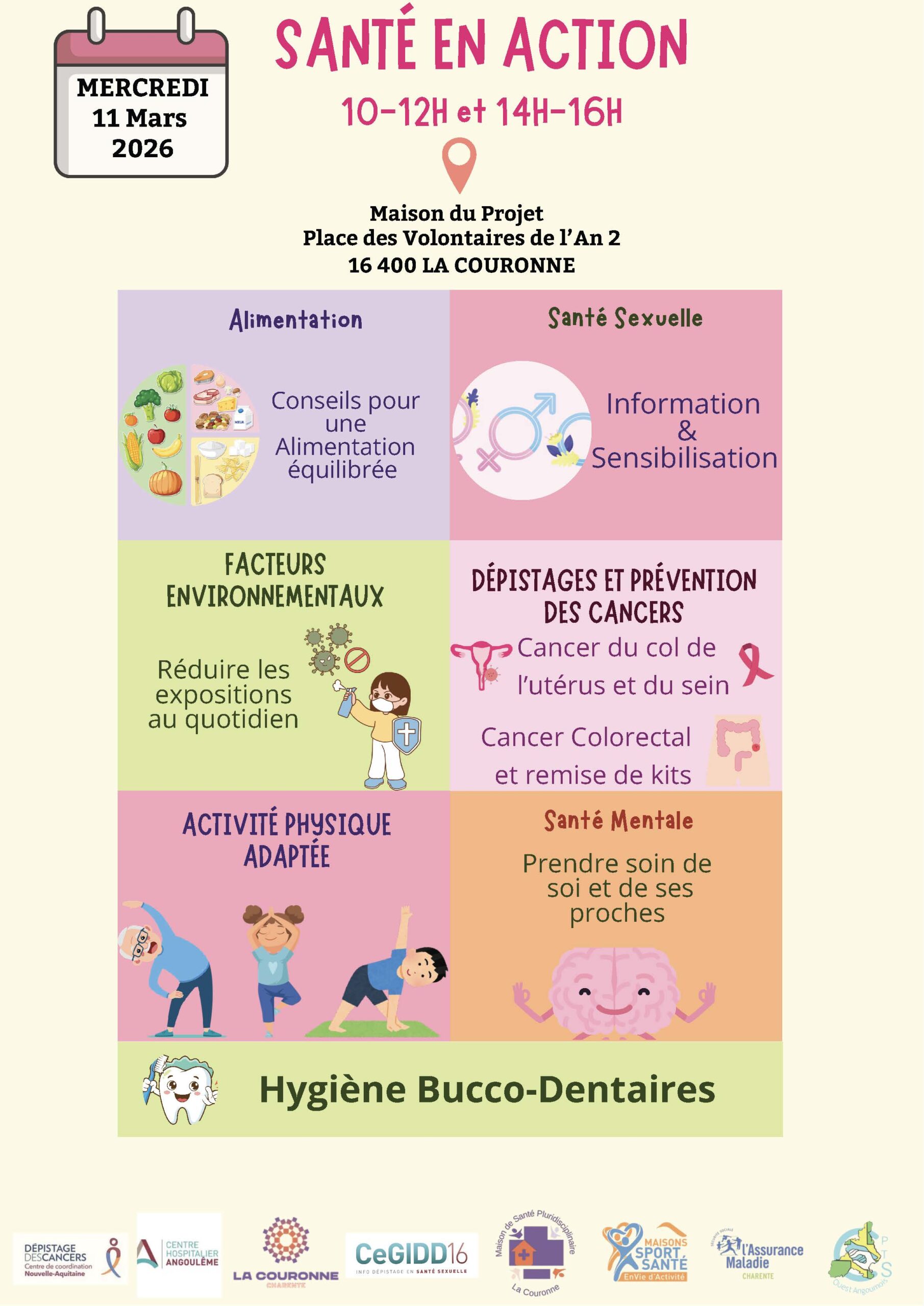 Affiche Action QPV SANTÉ EN ACTION - 11 mars 2026