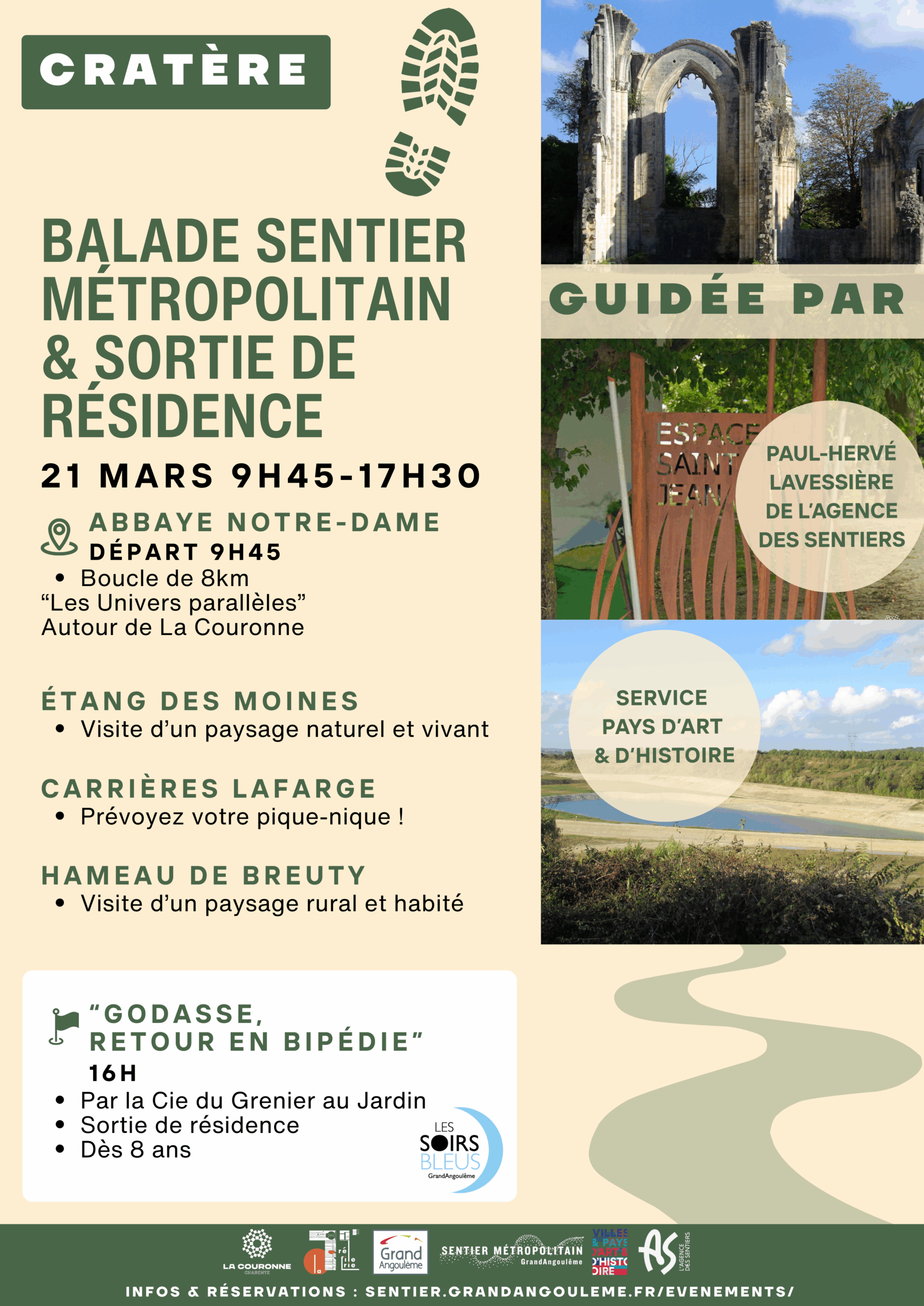 Balade guidée et sortie de résidence "Godasse, retour en bipédie"