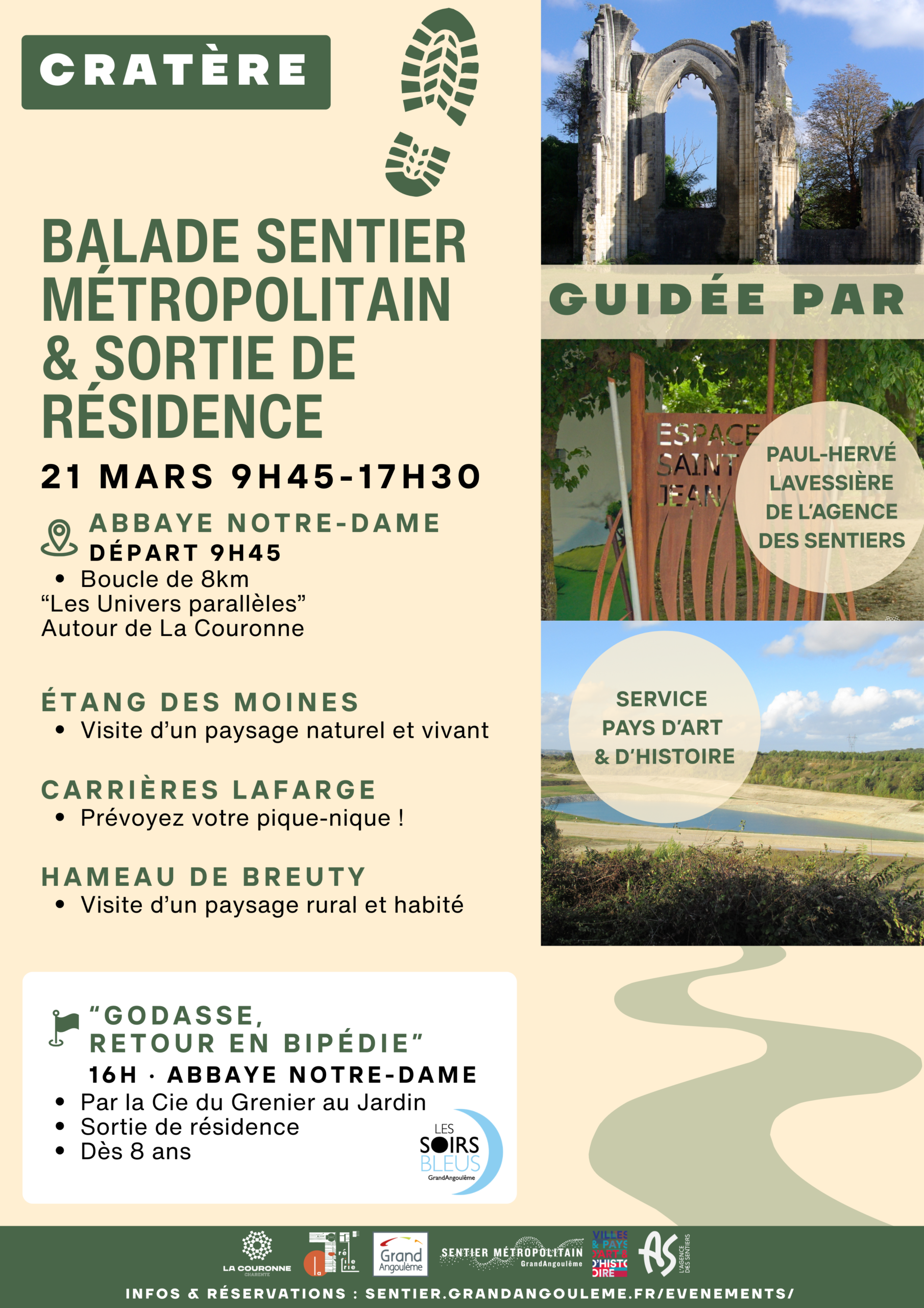 Balade guidée et sortie de résidence "Godasse, retour en bipédie"