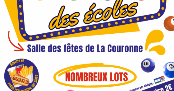 Affiche du loto par l'APE de La Couronne
