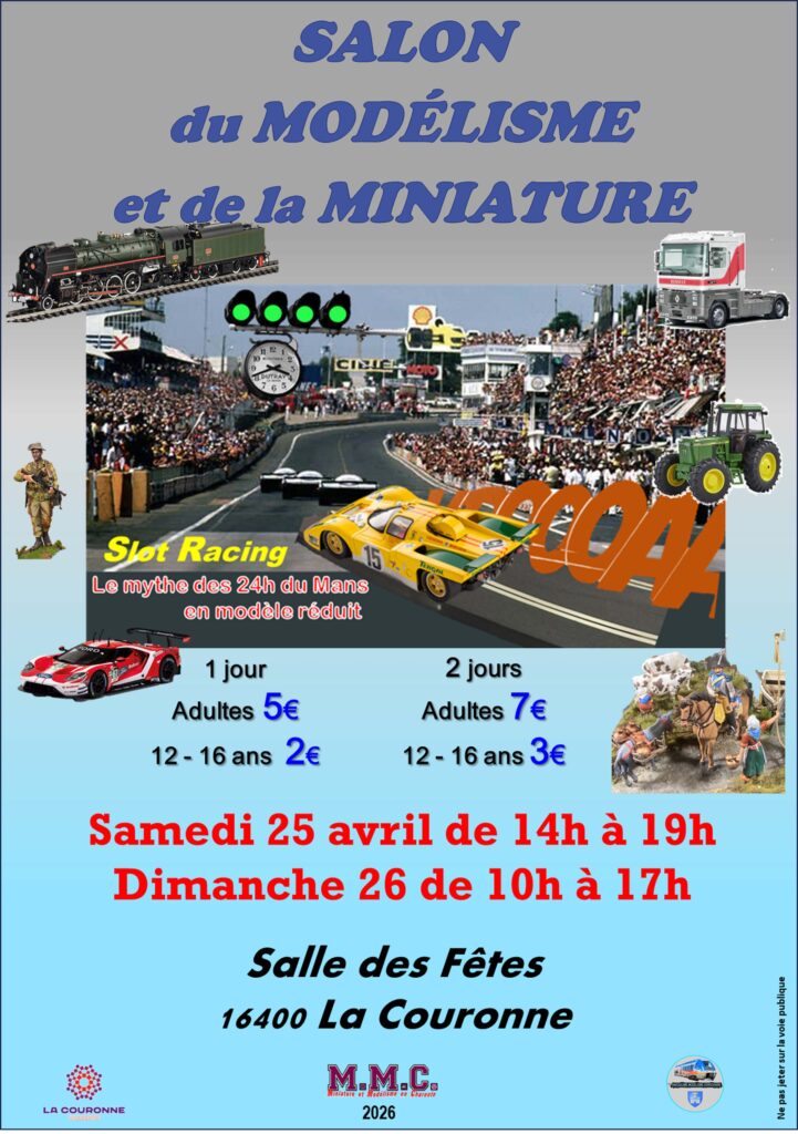 Affiche du Salon du modélismes et de la miniature - avril 2026