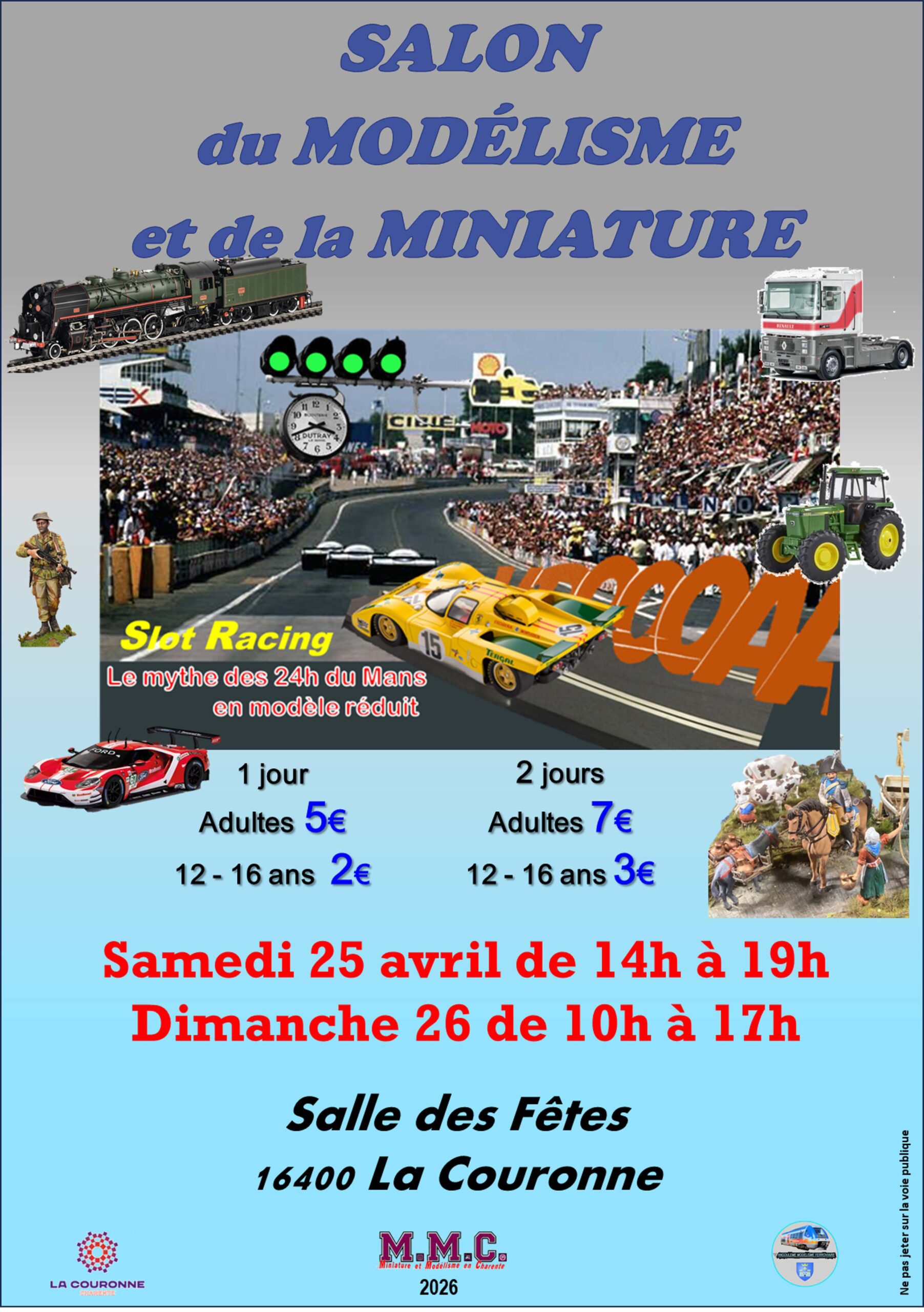 Affiche du Salon du modélismes et de la miniature - avril 2026