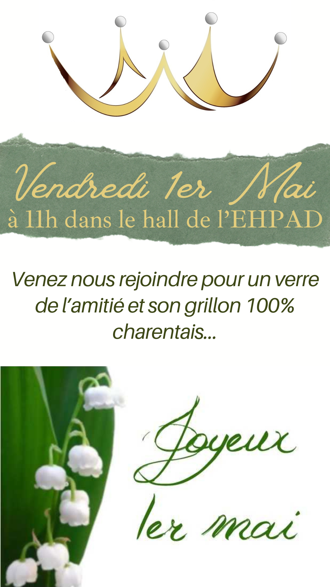 affiche 1er mai Affiche du vendredi 1er Mai de l'EHPAD La Citadelle