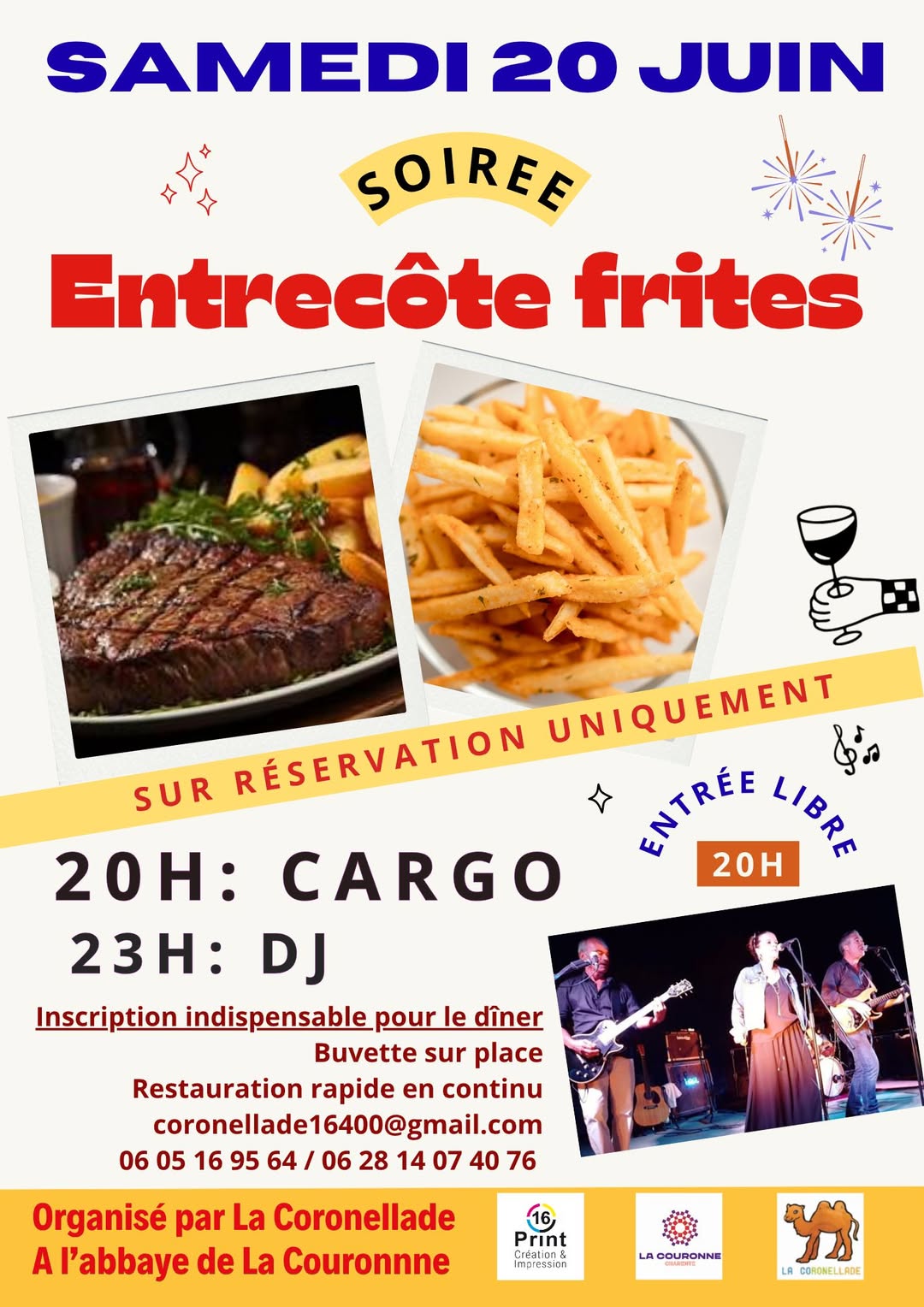 Repas Entrecôte 20 juin 2026