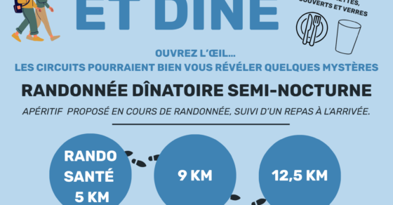 Affiche de la Marche et Dîne 2026 à La Couronne le 4 juillet avec randonnée et repas