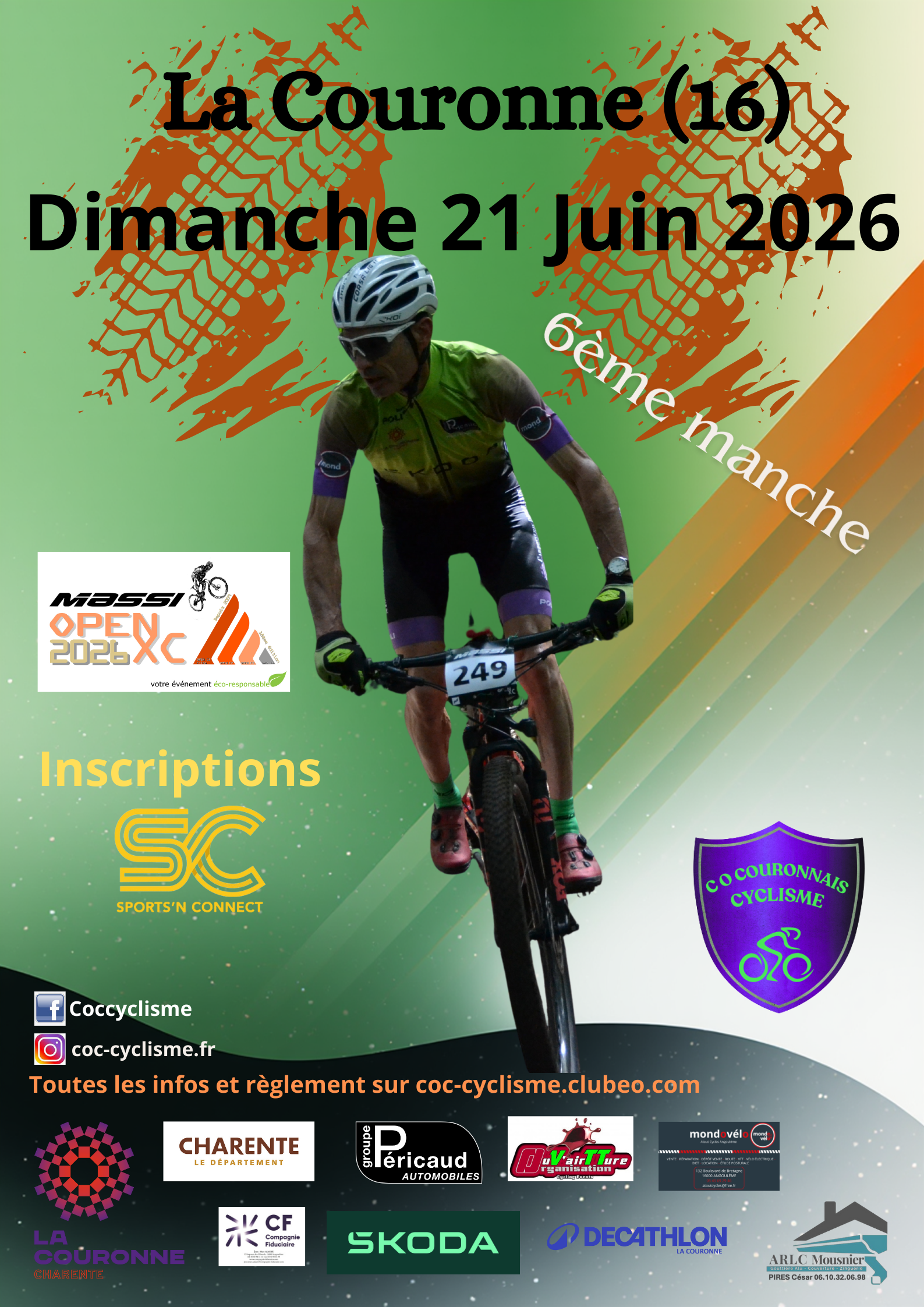 Affiche MASSI 2026 Affiche du Challenge MASSI VTT le samedi 20 et dimanche 21 juin 2026