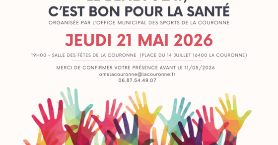 Affiche de la table ronde sur le bénévolat organisée à La Couronne le 21 mai 2026