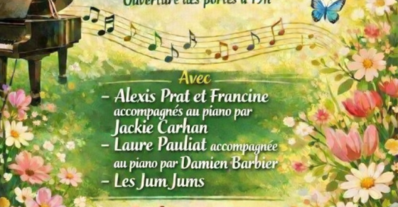 Affiche récital de chansons françaises au Théâtre de La Tréfilerie le 25 avril 2026
