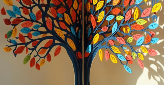 Affiche atelier création arbre pop-up à La Tréfilerie le 23 mai dans le cadre du festival Graines de Mômes