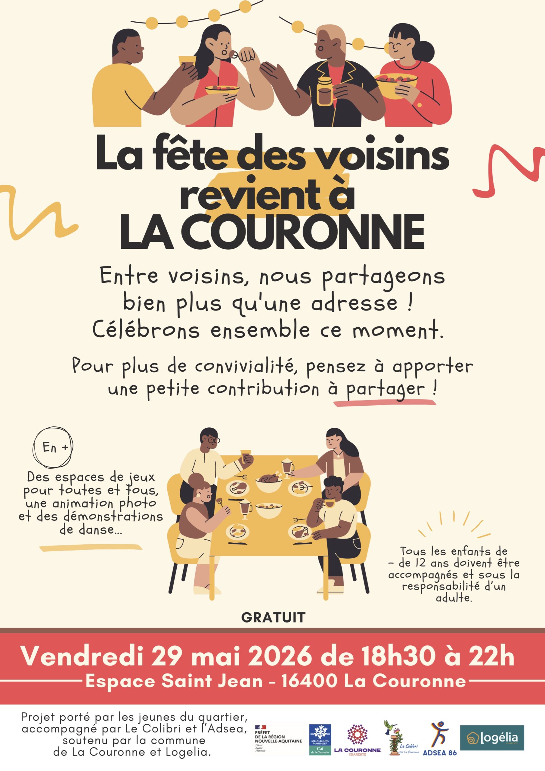 Affiche Fête des voisins - La Couronne