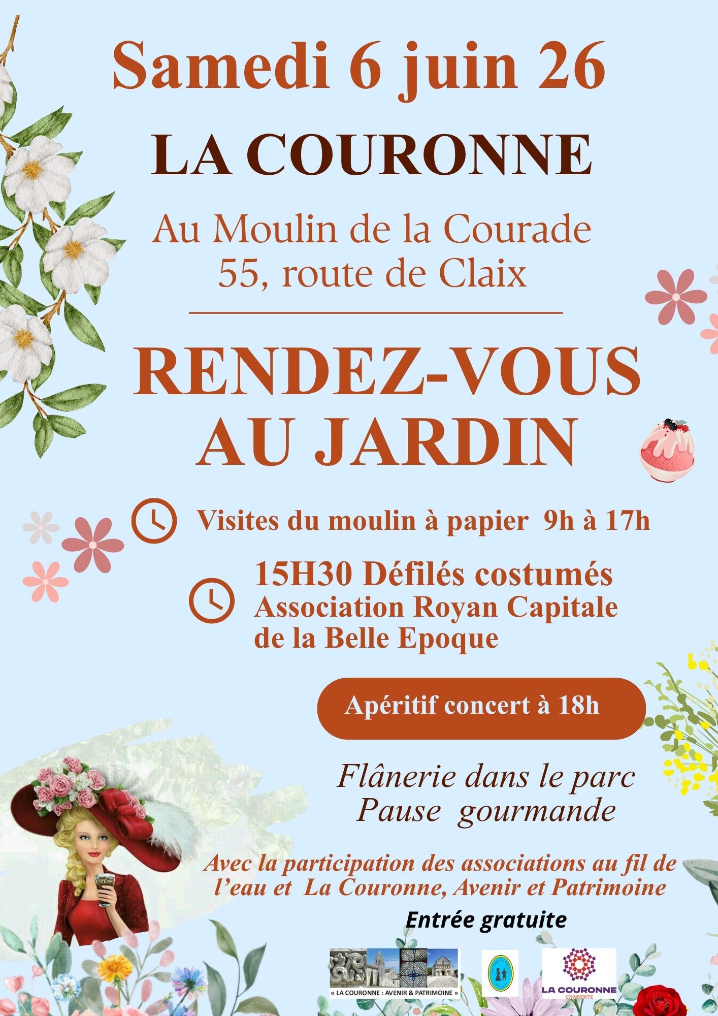 fb rv jardin Affiche Rendez-vous au jardin 2026 au Moulin de la Courade à La Couronne par La Couronne Avenir et Patrimoine