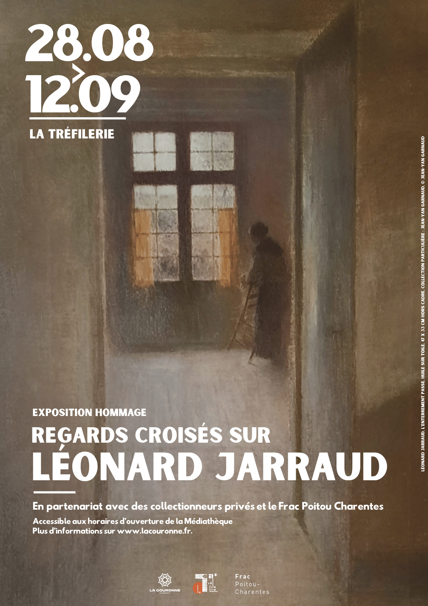 Affiche de l'Exposition hommage - Regards croisés sur Léonard Jarraud du 28 août au 9 septembre