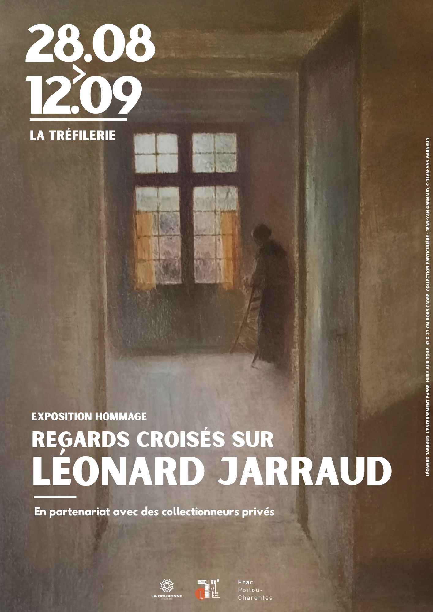 Affiche de l'Exposition hommage : Regards croisés sur Léonard Jarraud du 28 août au 9 septembre