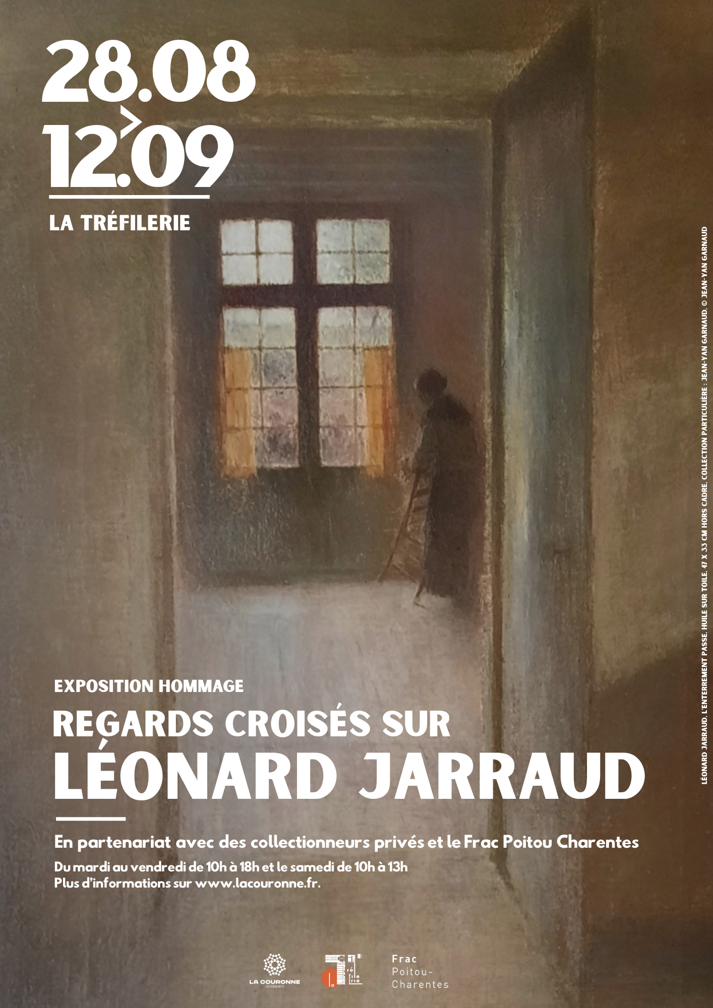 Affiche de l'Exposition hommage - Regards croisés sur Léonard Jarraud du 28 août au 9 septembre