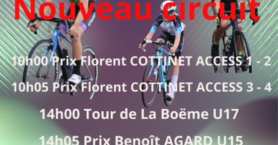 Affiche Course cycliste organisée par le COC Cyclisme le dimanche 13 septembre