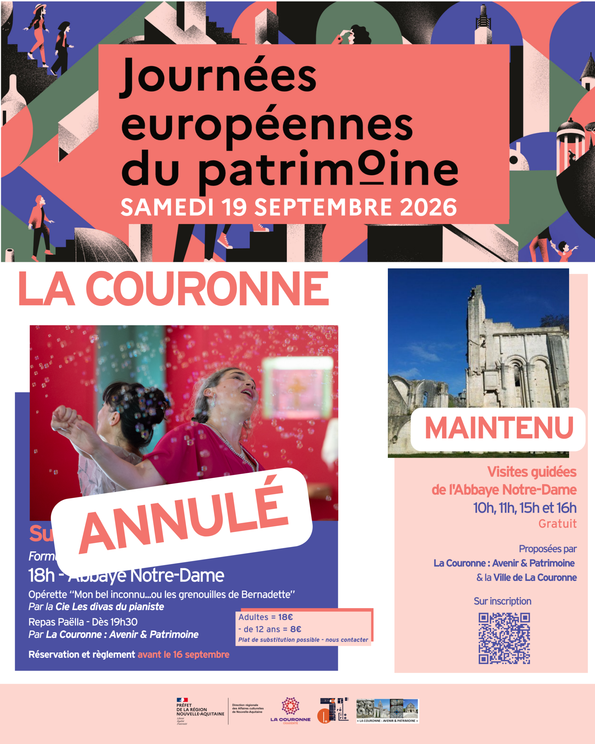 Journées européennes du patrimoine 2026 – affiche annulé Journées européennes du patrimoine 2026 - affiche annulé