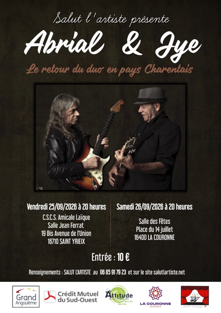 Affiche Abrial & Jye Samedi 26 septembre